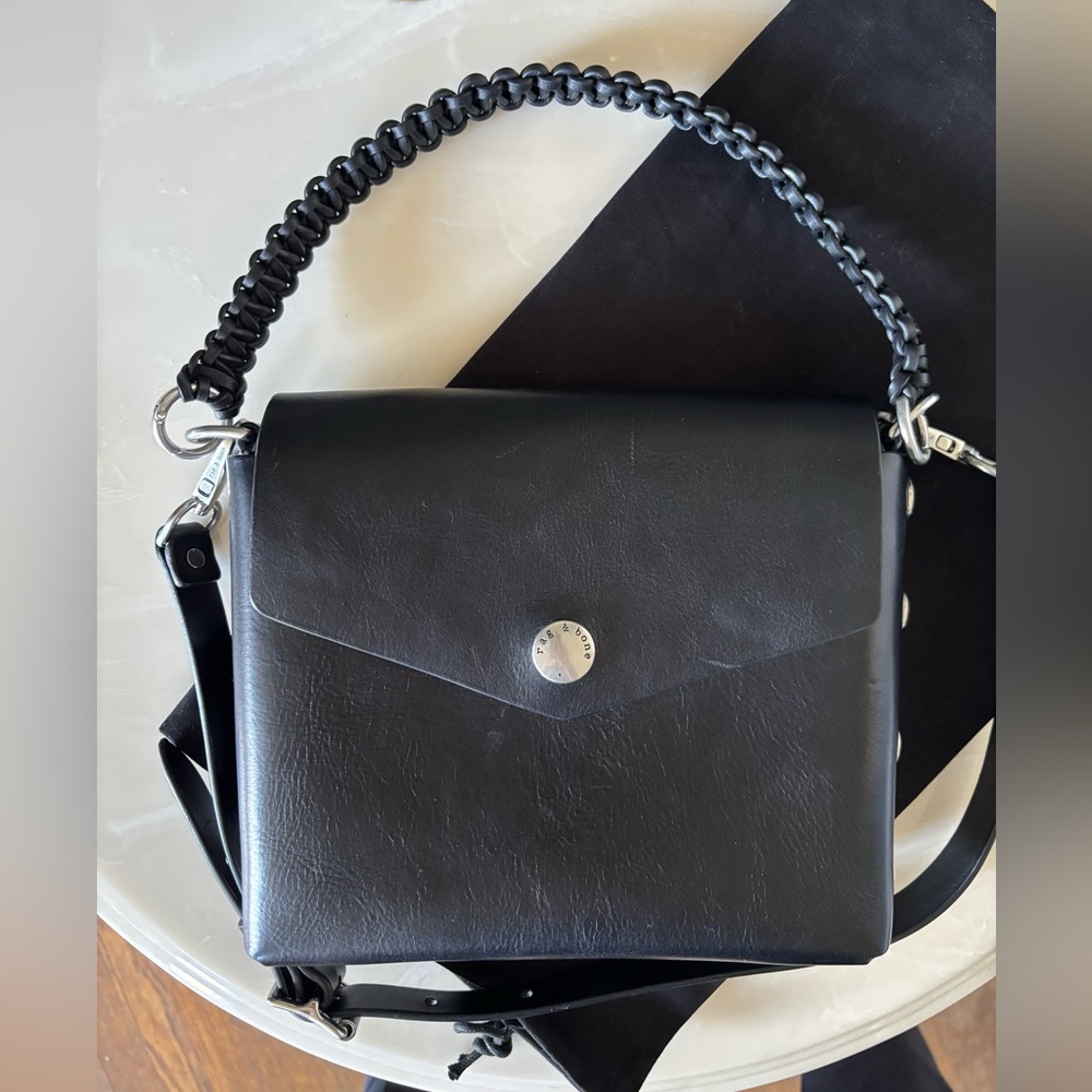 Rag & Bone Atlas Black Leather Shoulder Bag